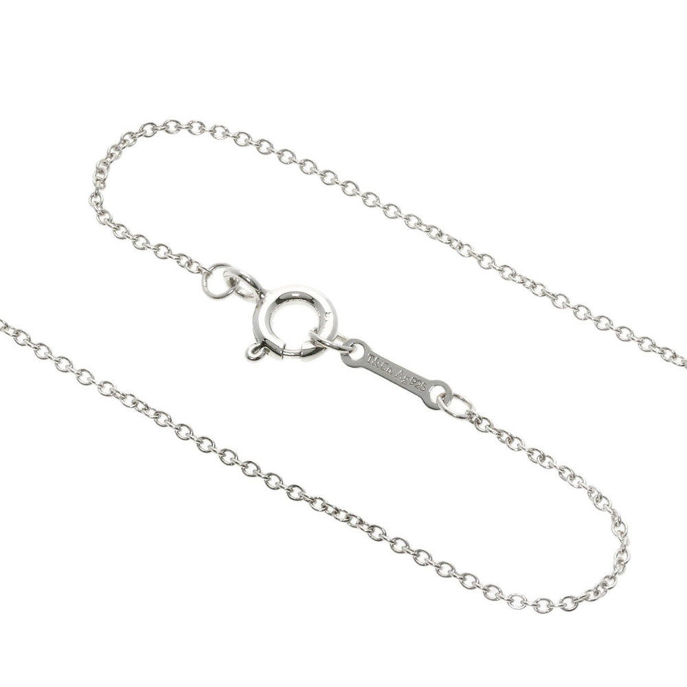 Tiffany Double Loving Heart Diamond Necklace Silver - Picture 3 of 6